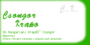 csongor krapo business card